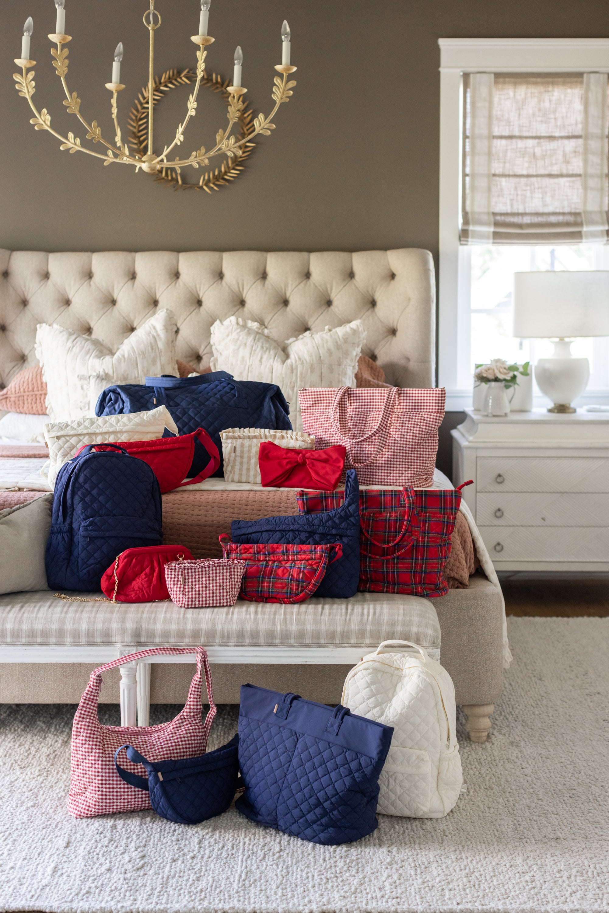 ela x Jillian Harris - Everyday Tote - Red Gingham Print