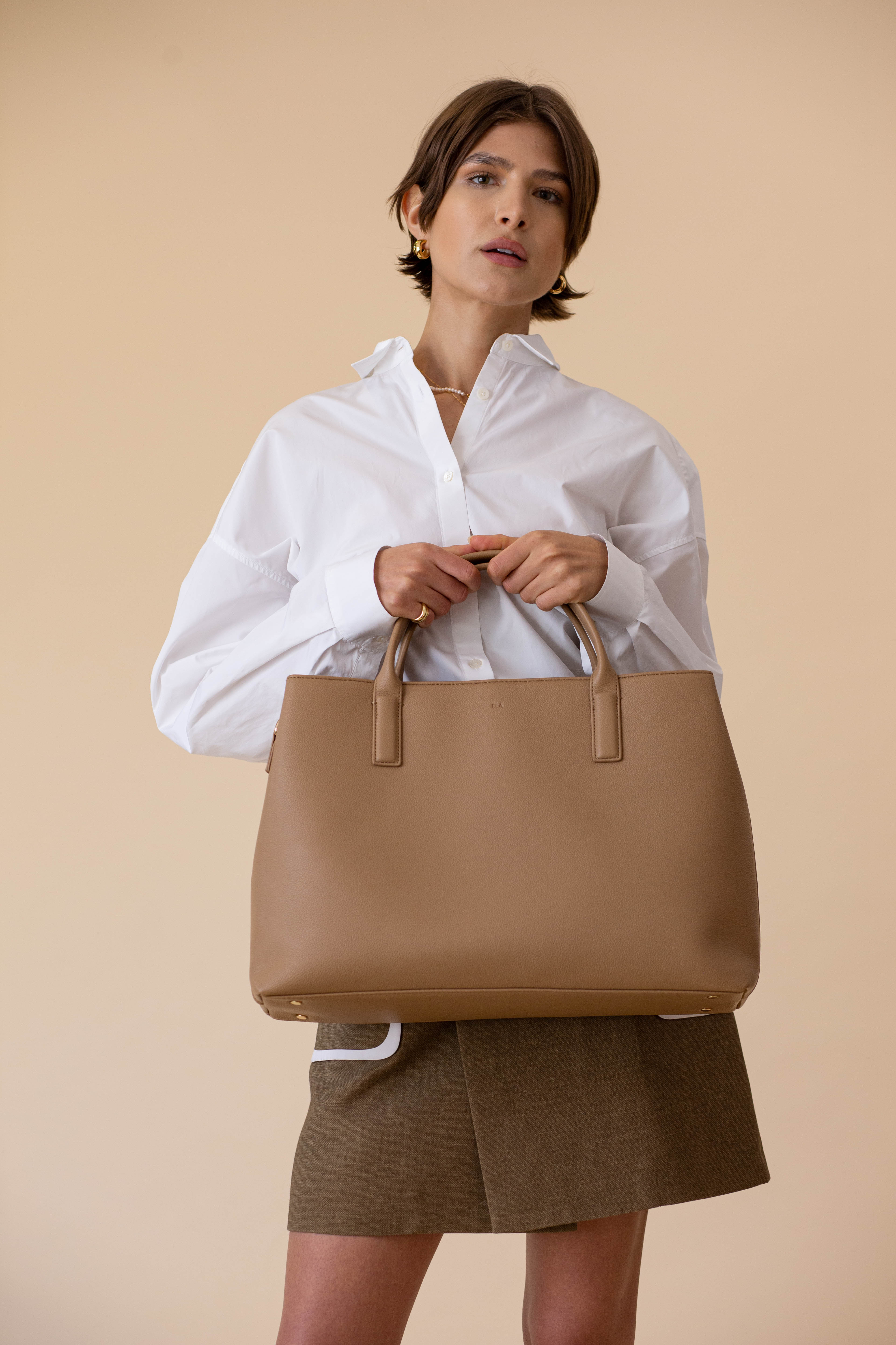 Workbag - Khaki Pebble fits up to 13" Laptop - Photoshoot Sample