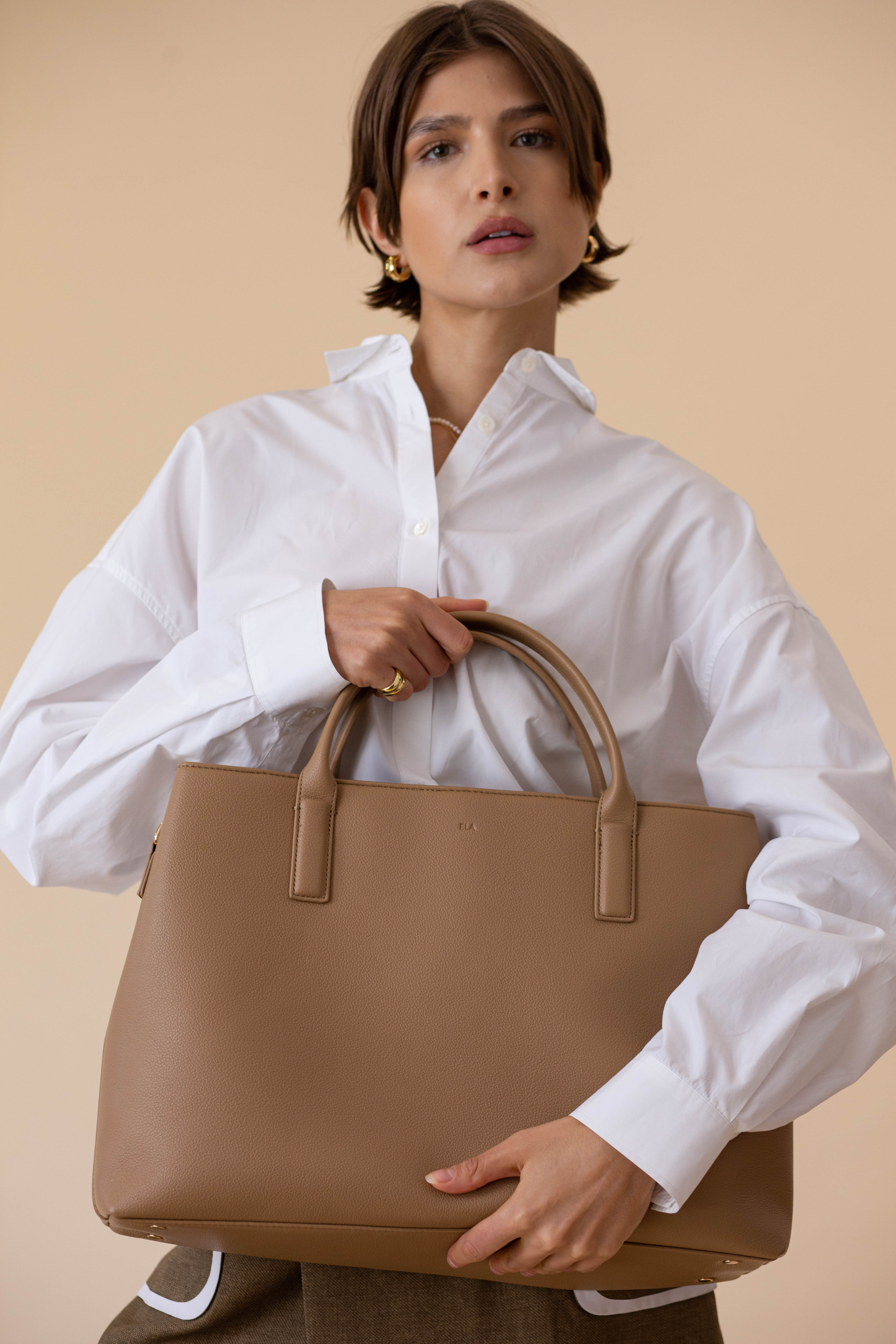 Workbag - Khaki Pebble fits up to 13" Laptop - Photoshoot Sample