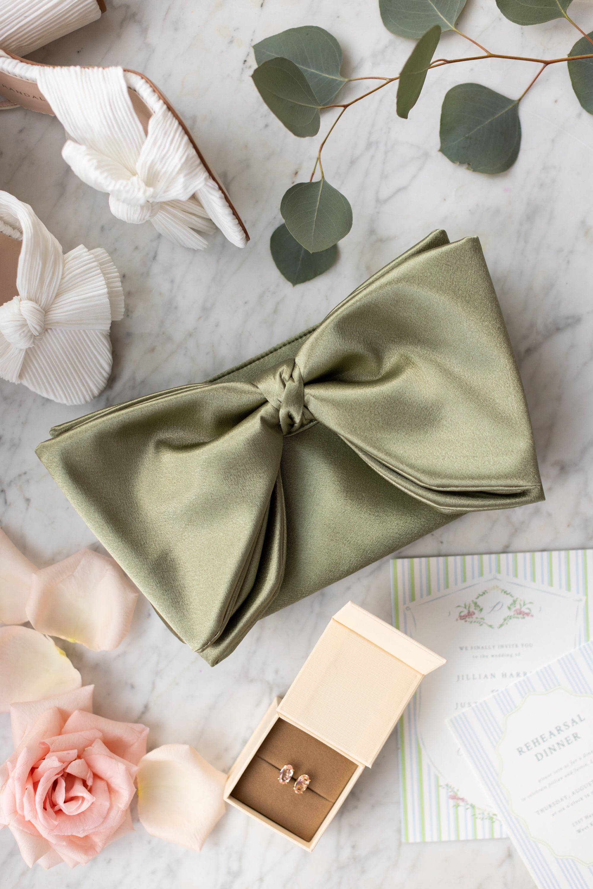 ela x Jillian Harris - Bow Clutch - Green