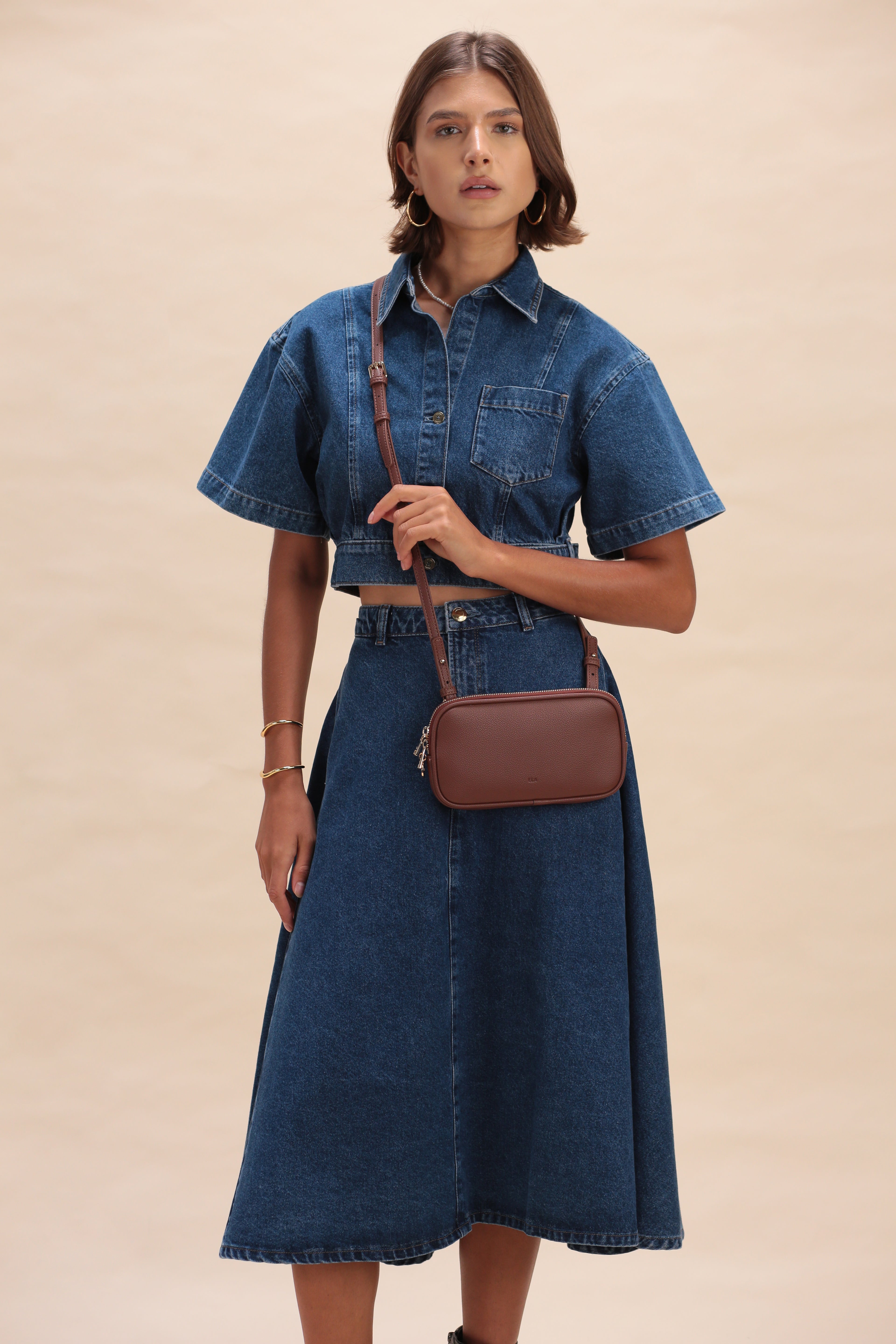 Willow Phone Case Bag - Almond Pebble