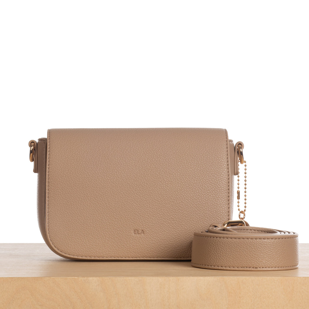 Compact Satchel - Beige Pebble