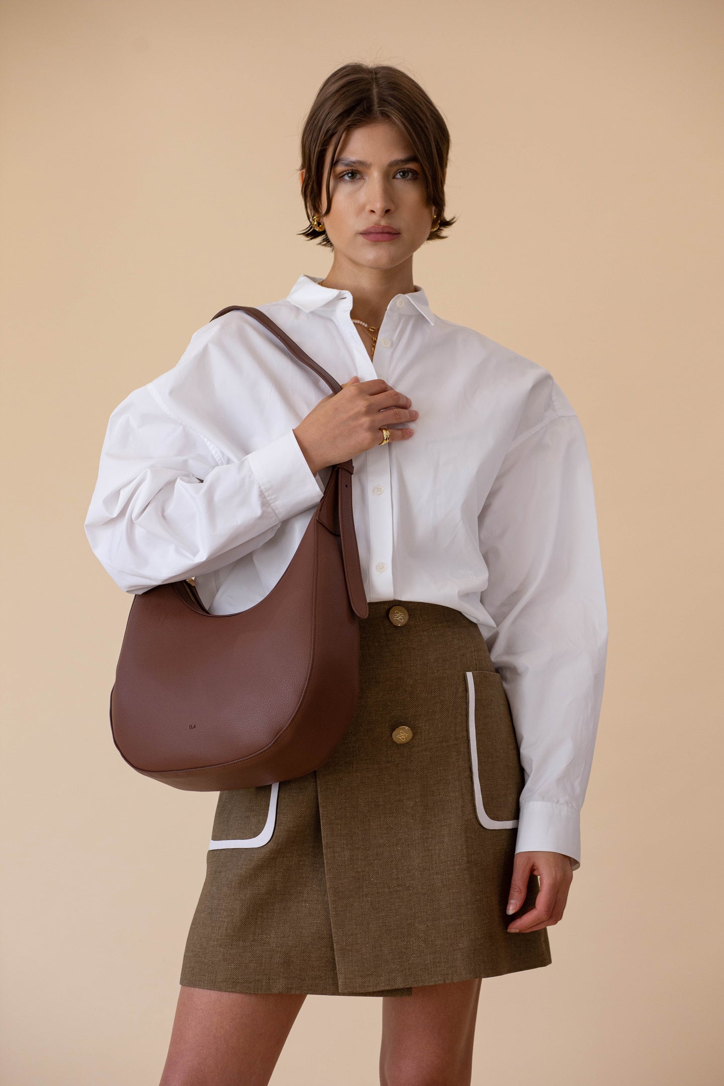 Hobo Bag – Almond Pebble