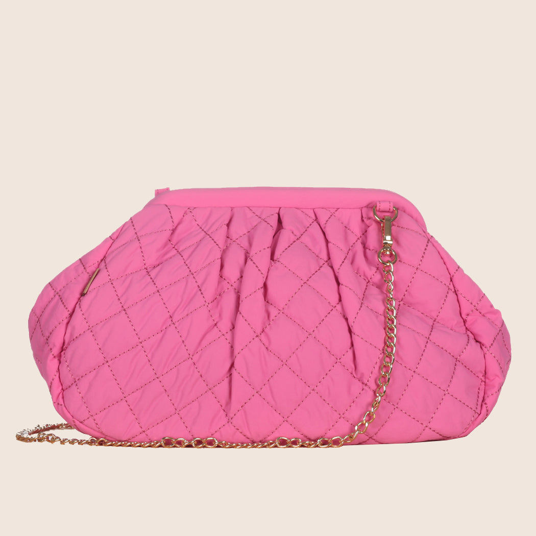 ela x Jillian Harris - Frame Clutch - Pizzazz Pink