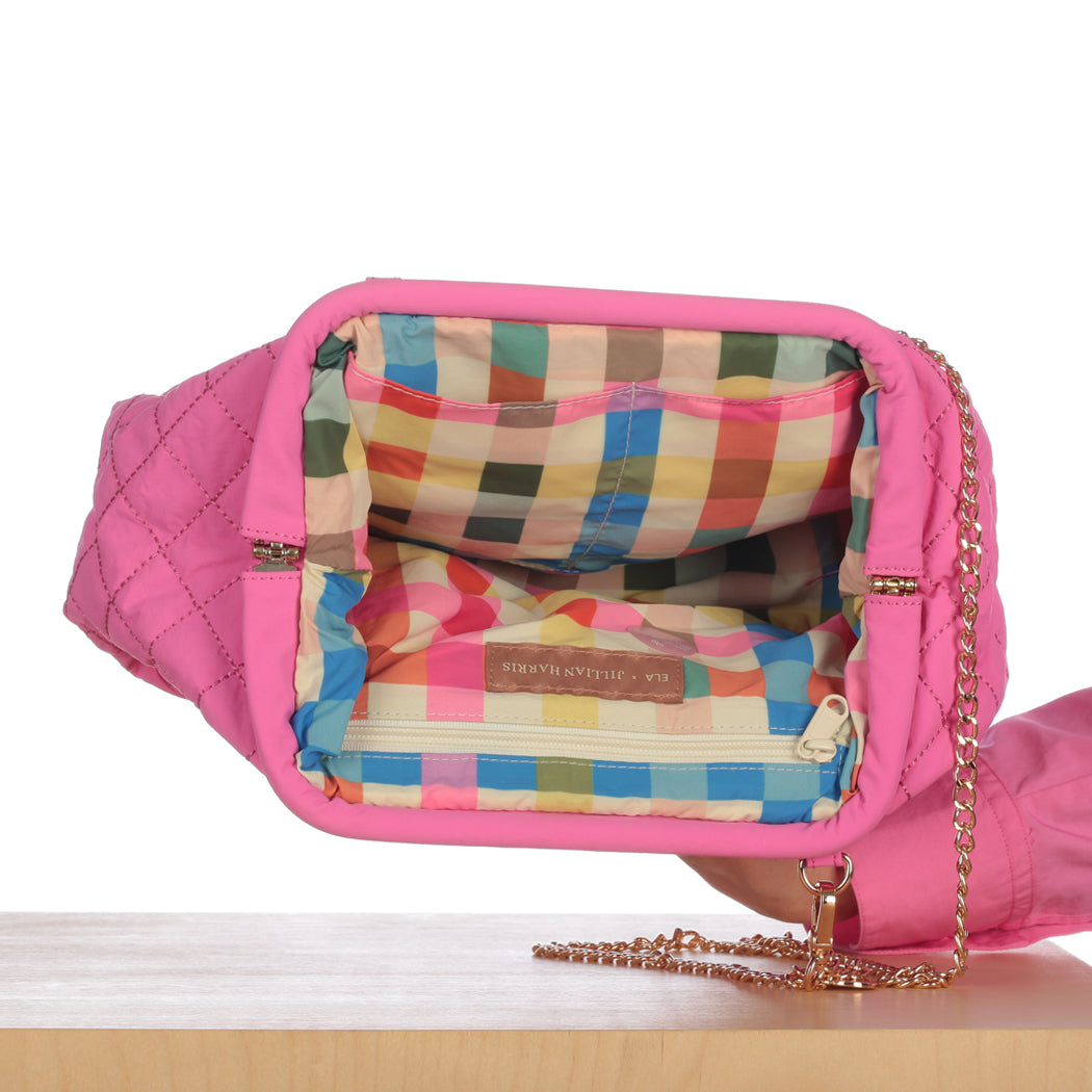 ela x Jillian Harris - Frame Clutch - Pizzazz Pink