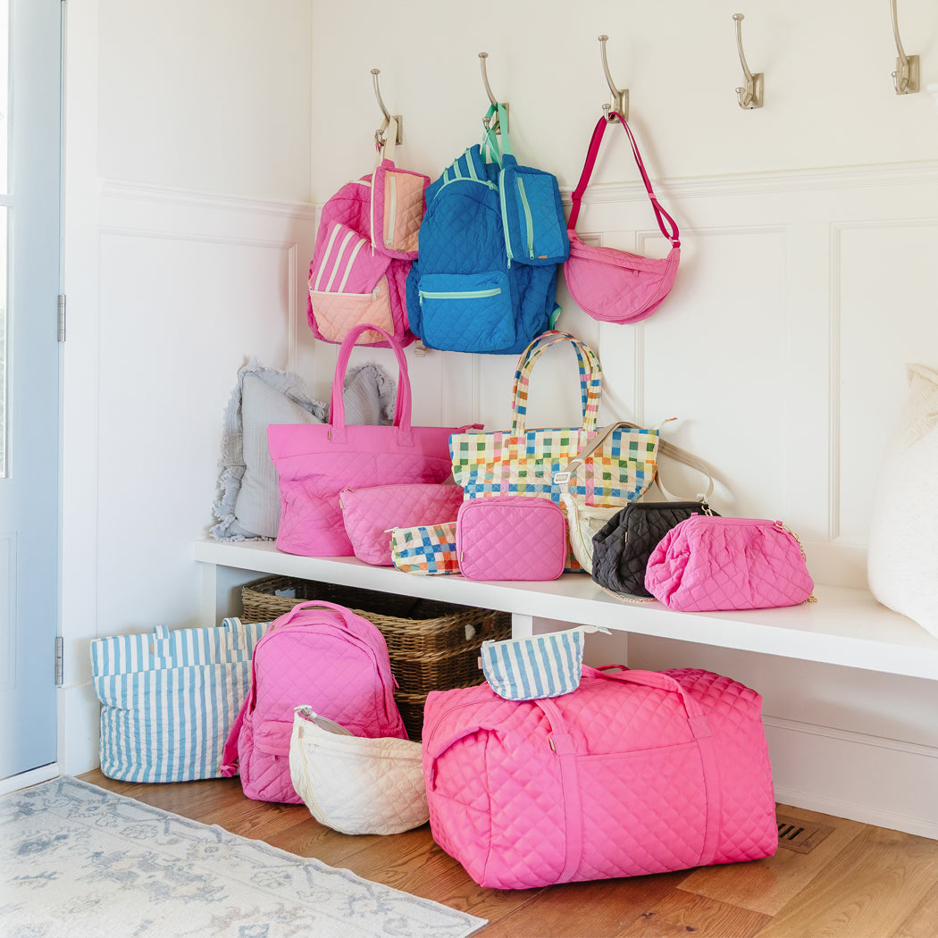 ela x Jillian Harris - Medium Cosmetic Case - Pizzazz Pink