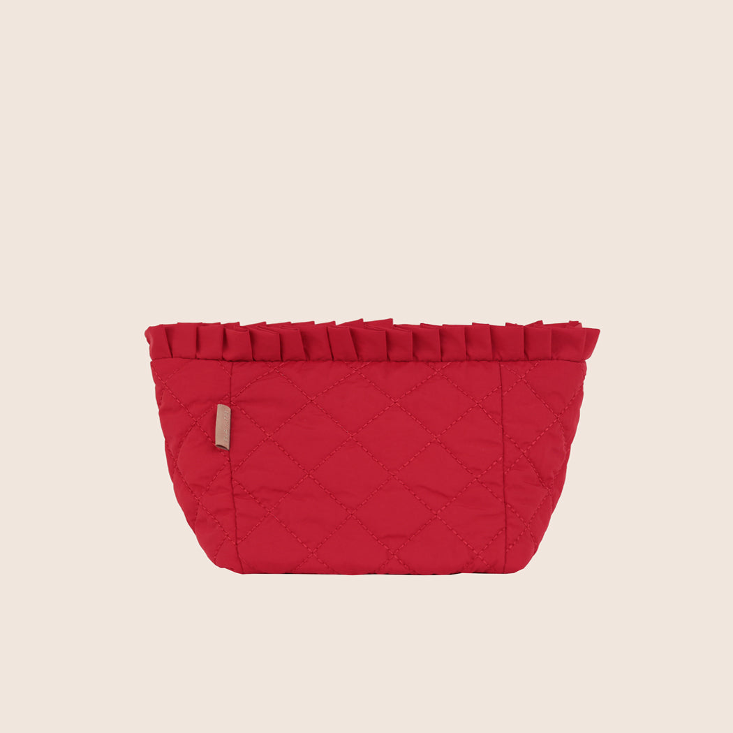 ela x Jillian Harris - Ruffle Mini Cosmetic Case - Red