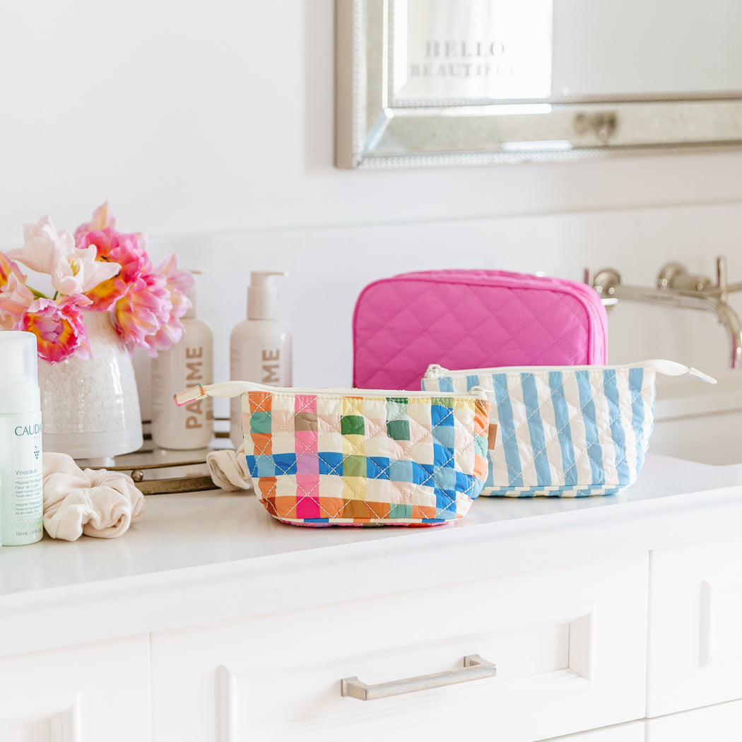 ela x Jillian Harris - Mini Cosmetic Case - Gingham Print