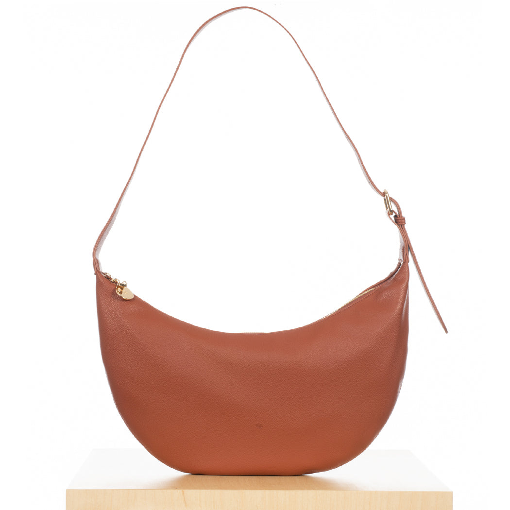 Slouchy Crossbody Bag - Walnut Pebble