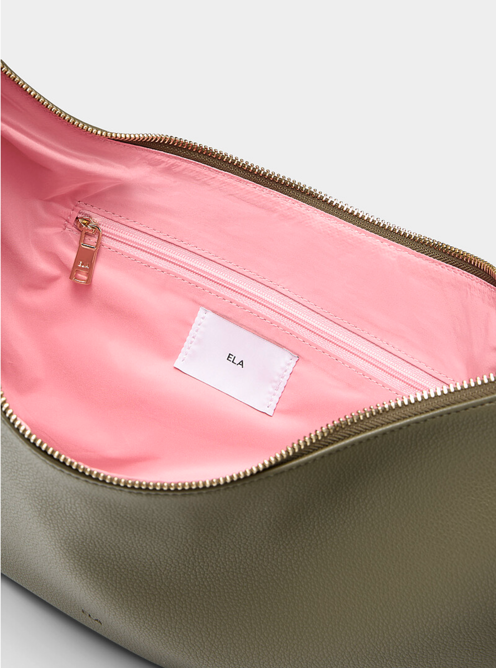 Slouchy Crossbody Bag - Olive Pebble