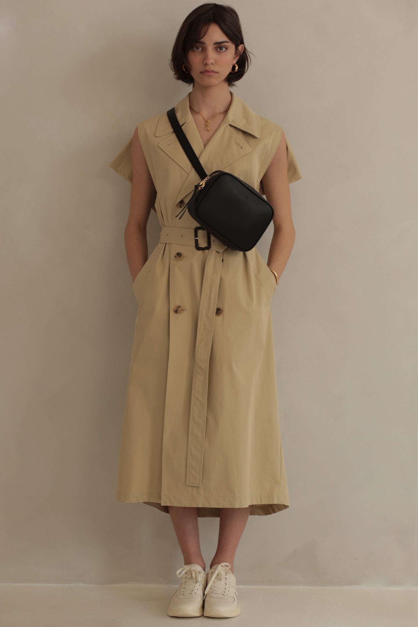 Belt Bag – Black Pebble with Gold Hardware