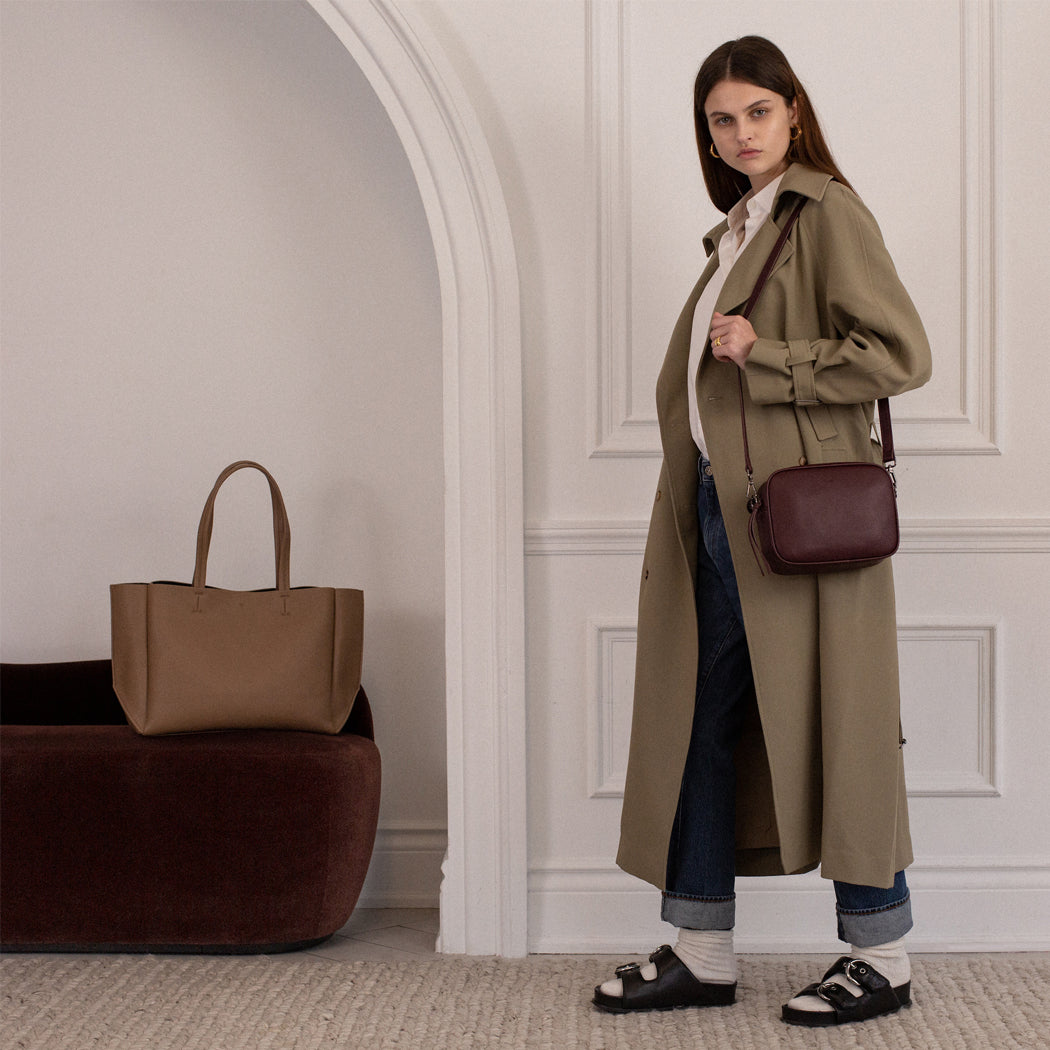 Catch All Tote – Cappuccino Pebble