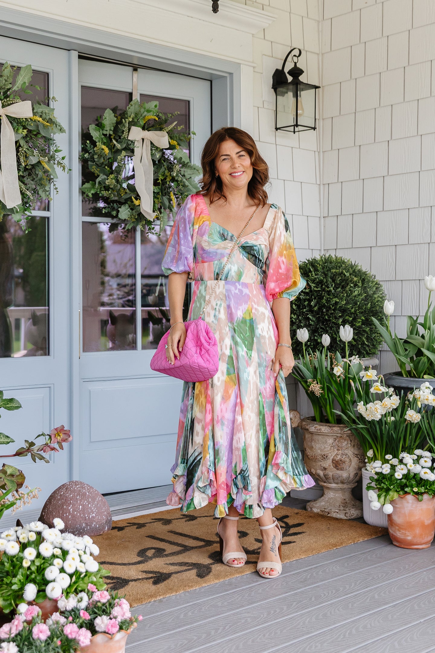 ela x Jillian Harris - Frame Clutch - Pizzazz Pink