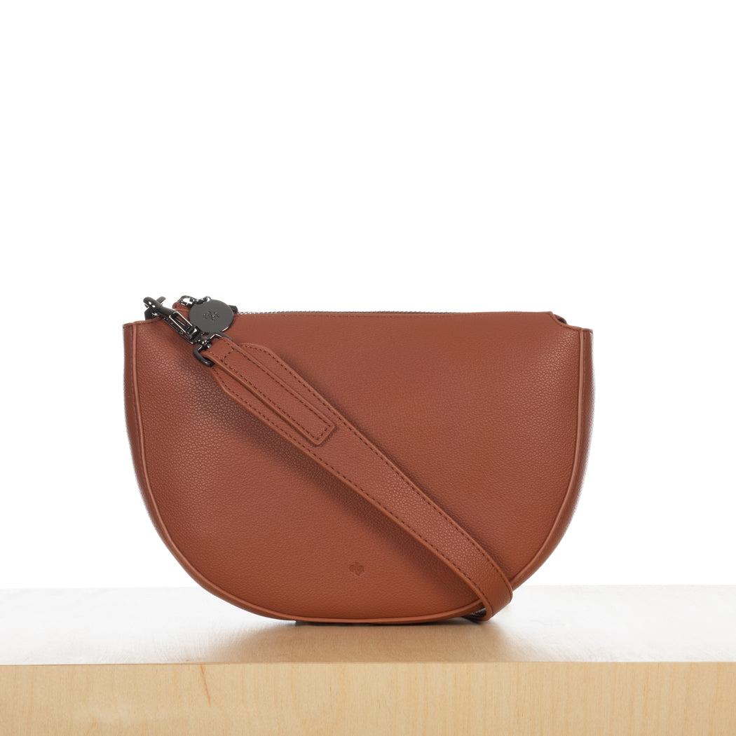 Evelyn Bag - Walnut Pebble with Gunmetal Hardware