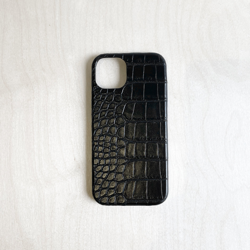 Phone Case Black Croc