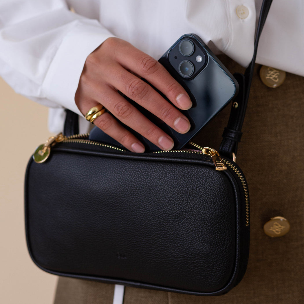 Willow Phone Case Bag - Black Pebble