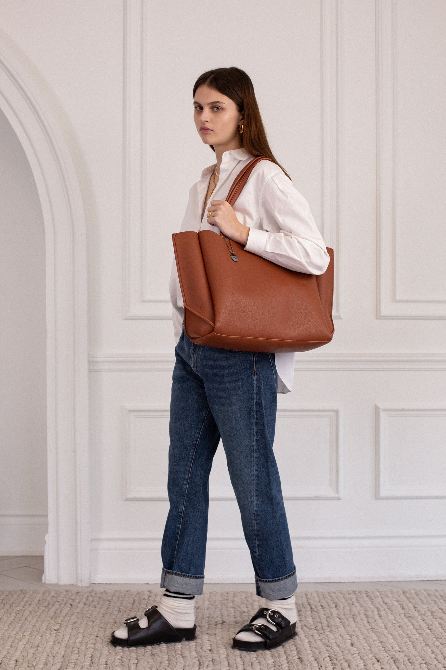 Catch All Tote – Walnut Pebble