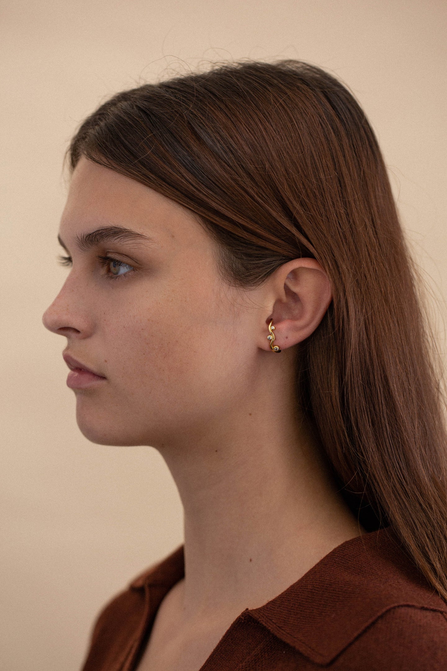 Flow Suspender Stone Detail Earring