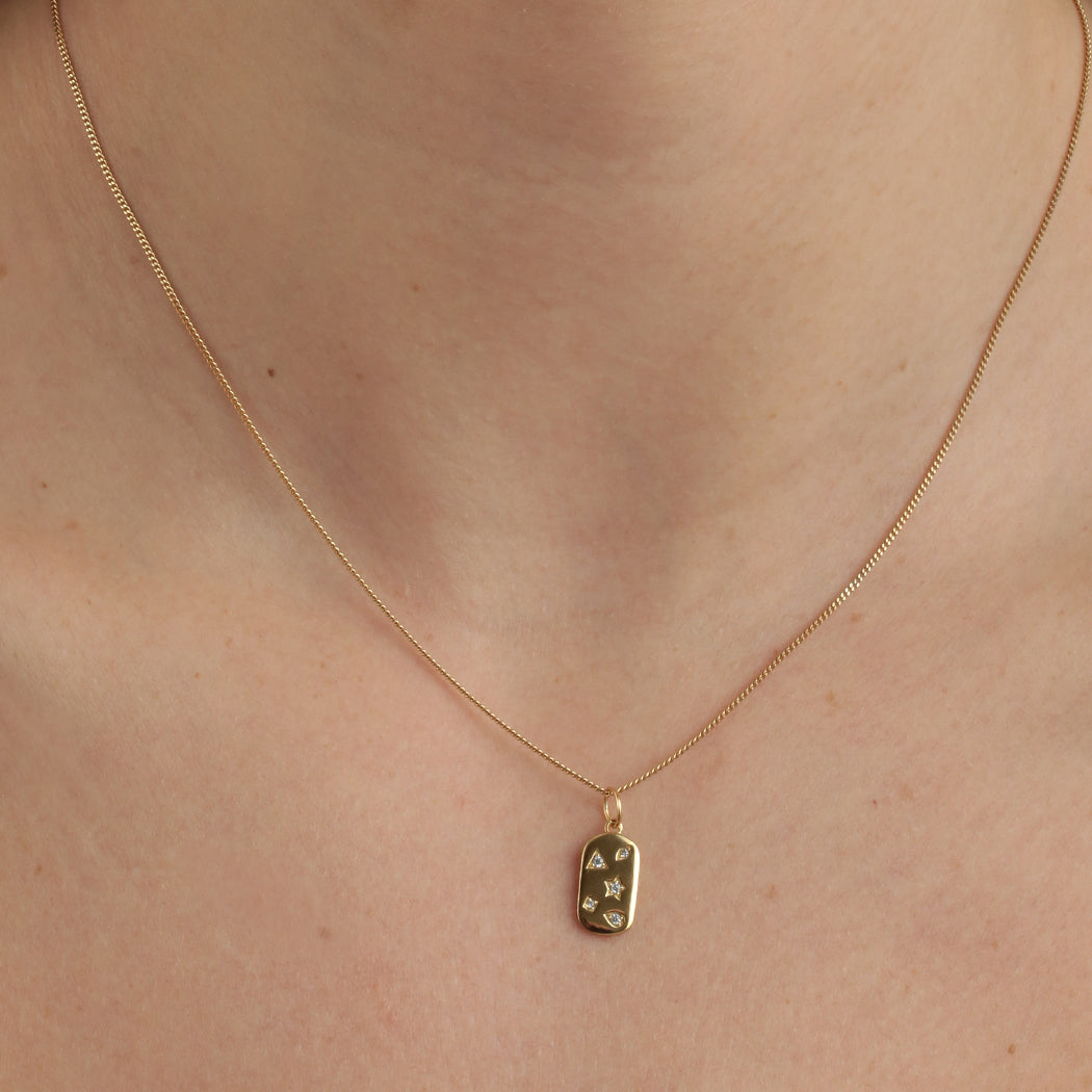 Scatter Motif Dog Tag Charm