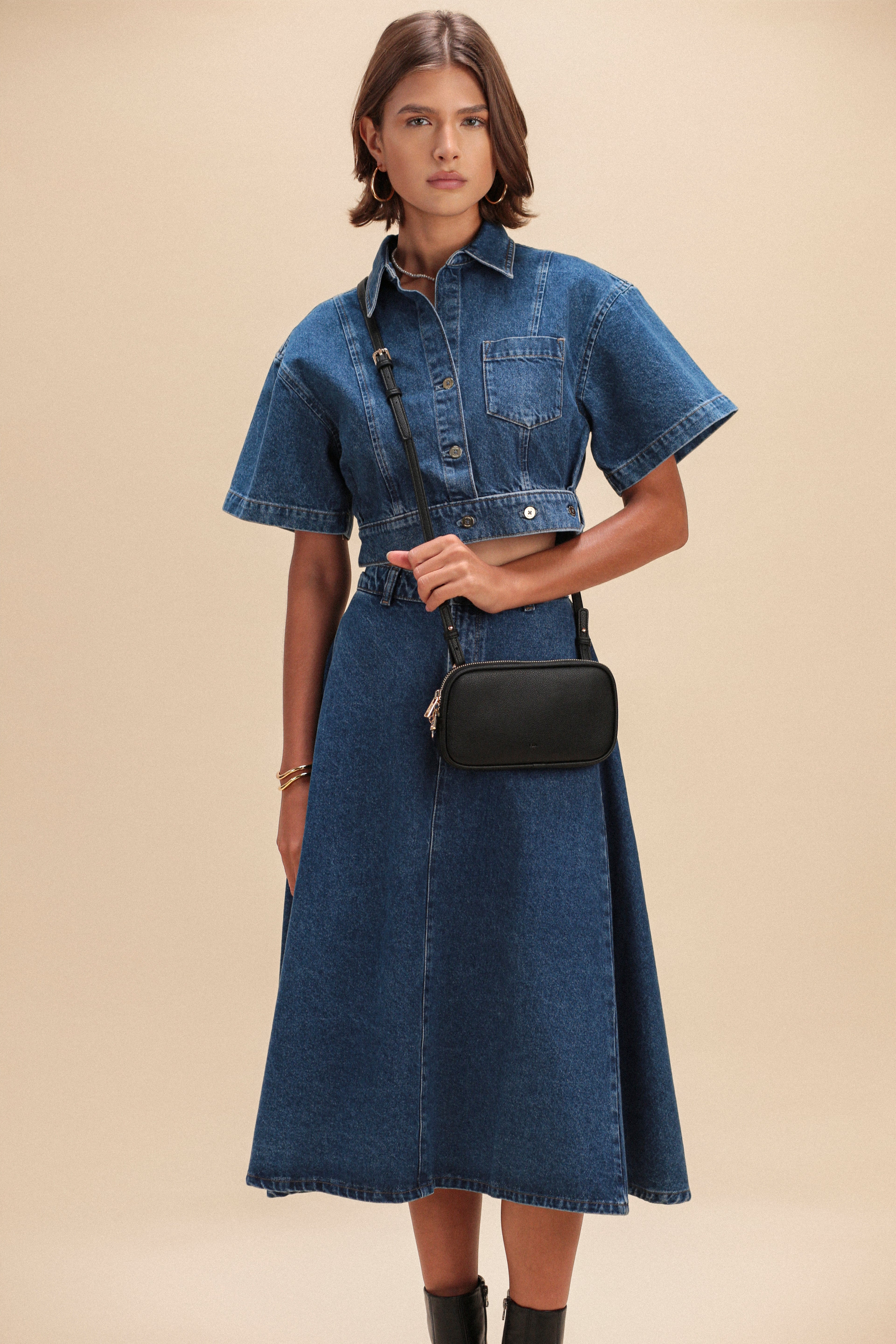 Willow Phone Case Bag - Black Pebble