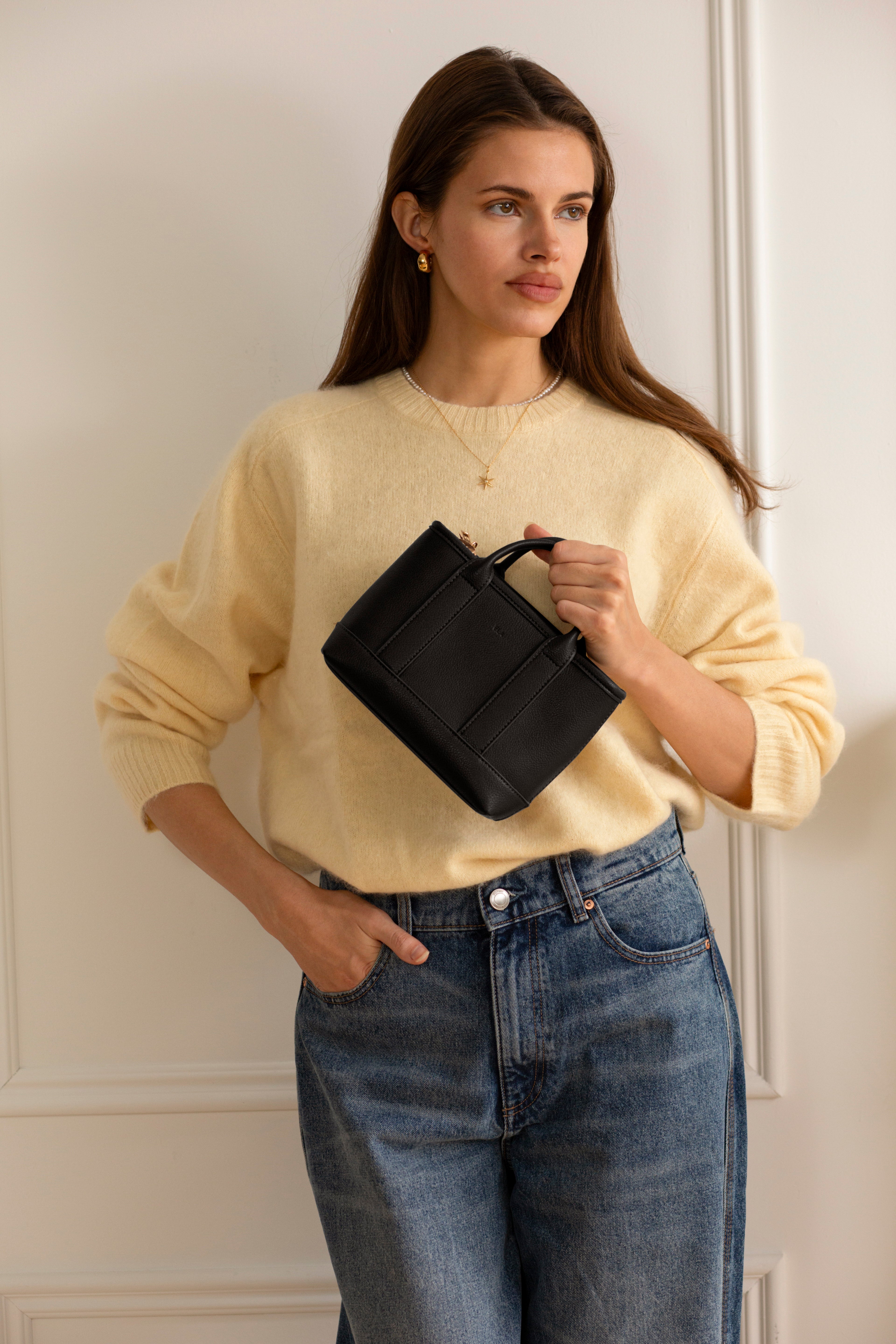 Mini Tote - Black Pebble