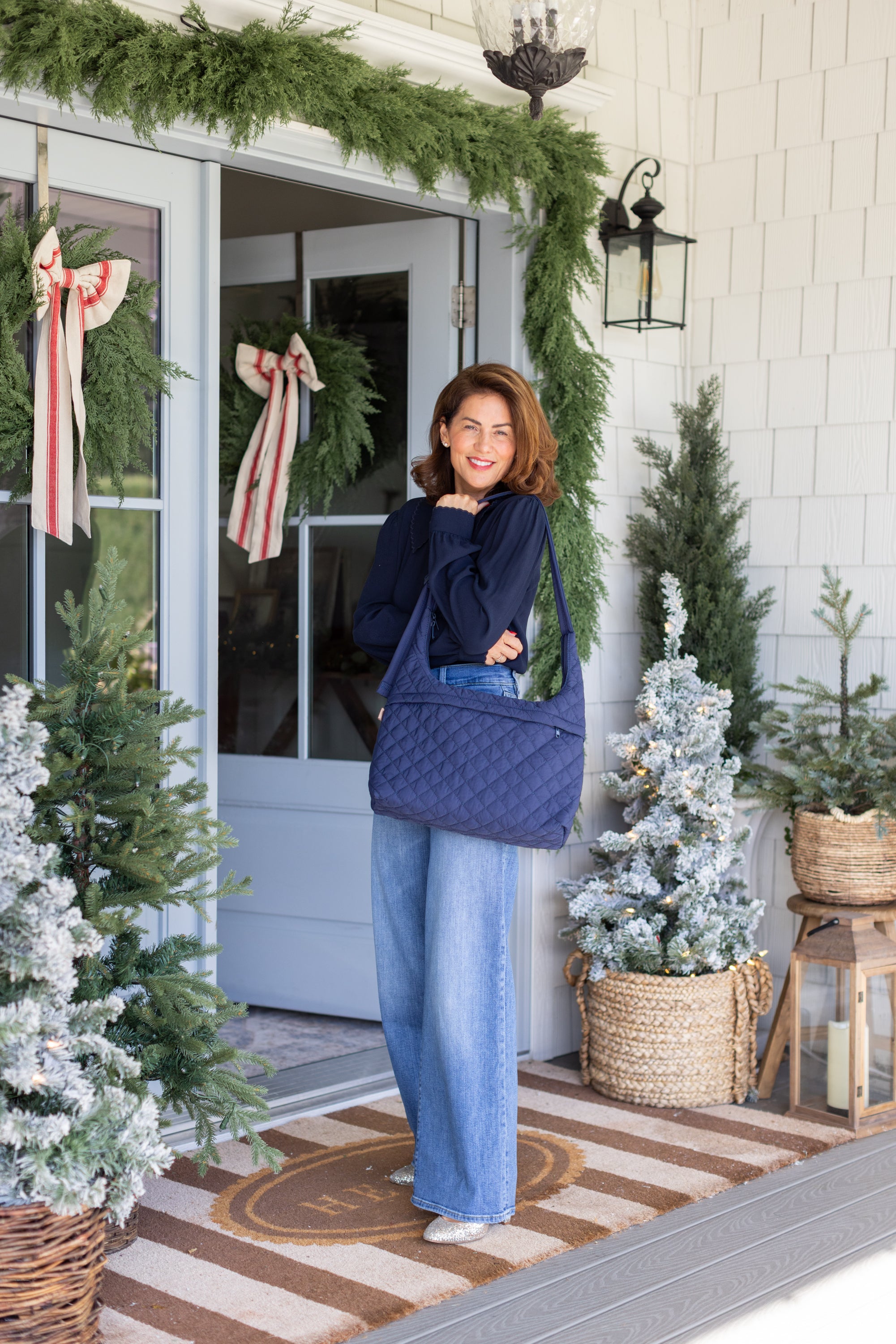 ela x Jillian Harris - Oversized Crossbody Bag - Navy