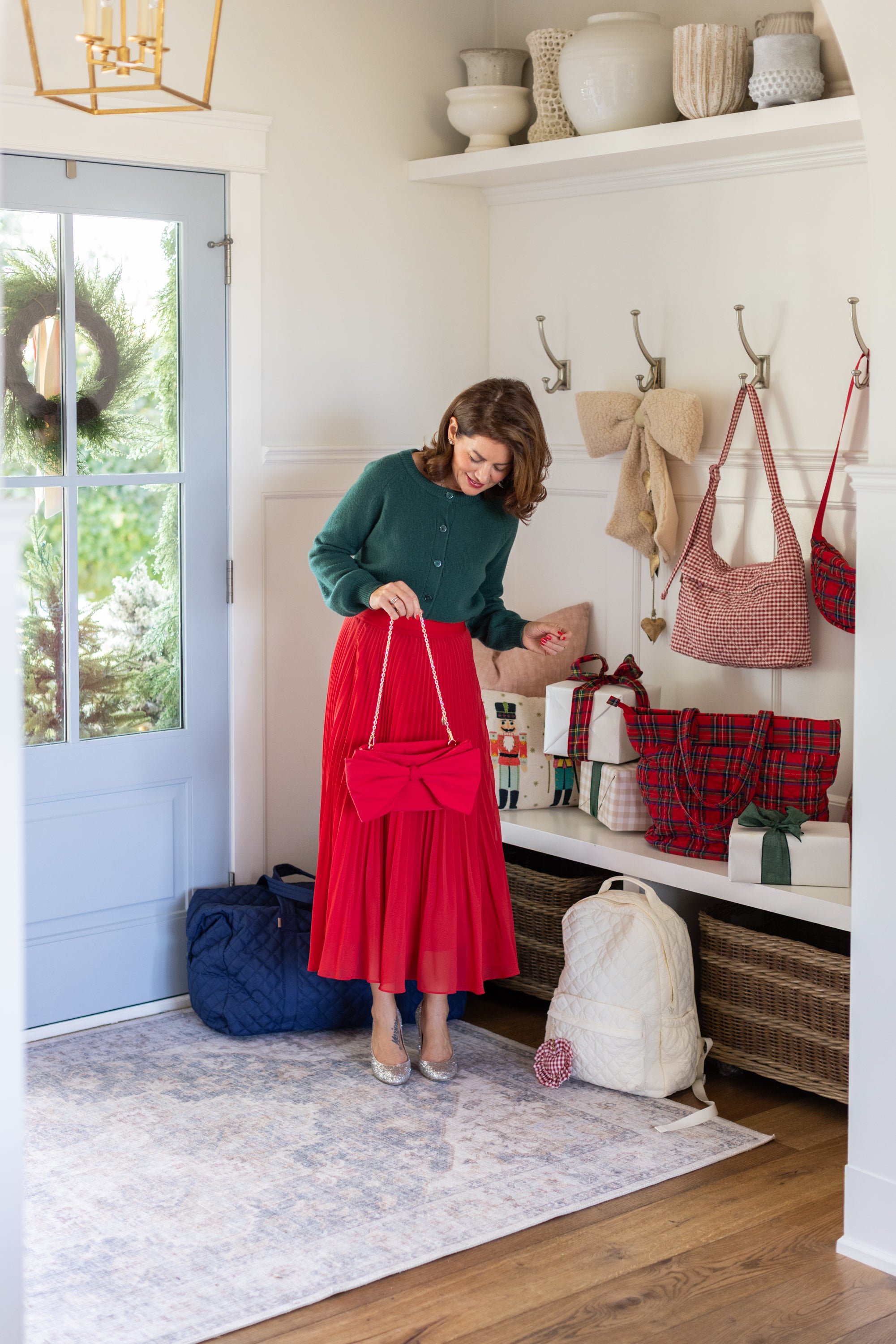 ela x Jillian Harris - Bow Clutch - Red