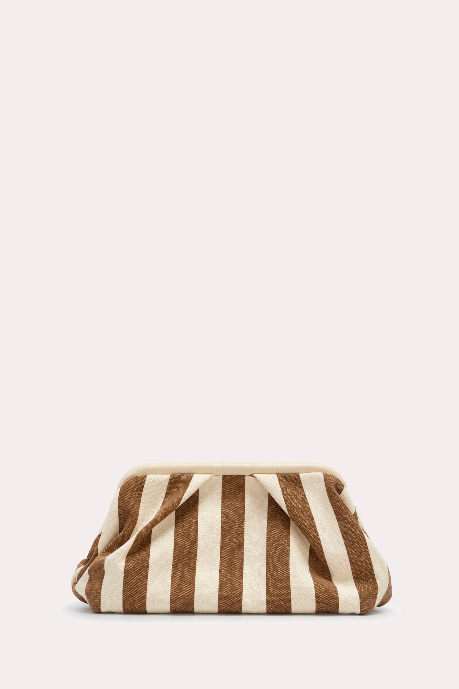 Taupe Stripe - Frame Clutch