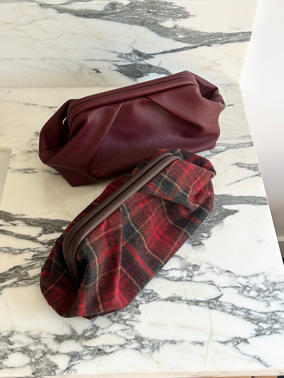 Frame Clutch – Plaid Print