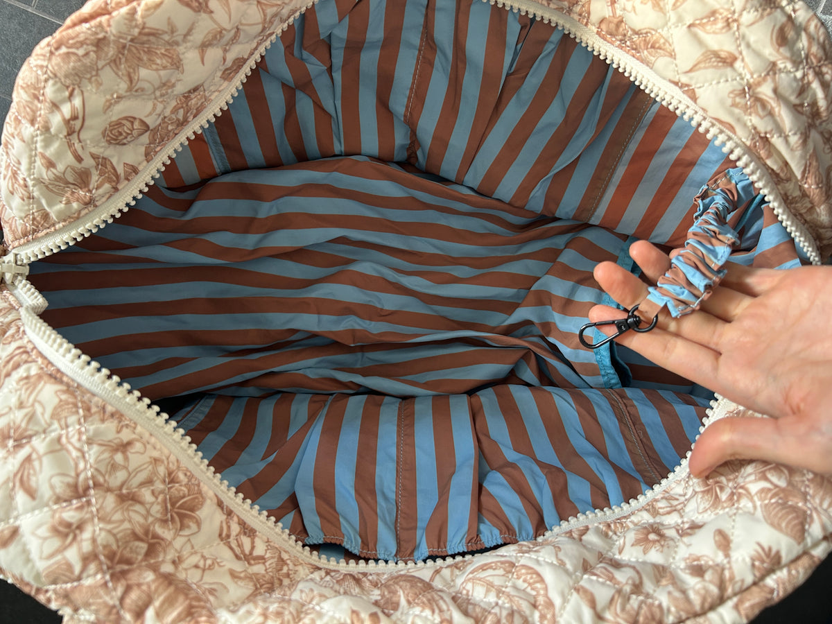 Front Pocket Duffle –  Toile Print (Sample)