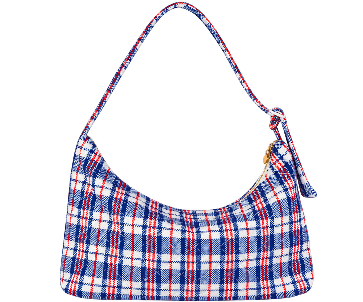 Quilted Slouchy Bag - Plaid (Sample)