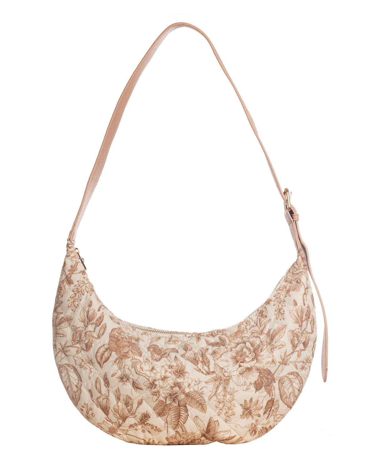 Quilted Slouchy Bag - Toile Print (sample)