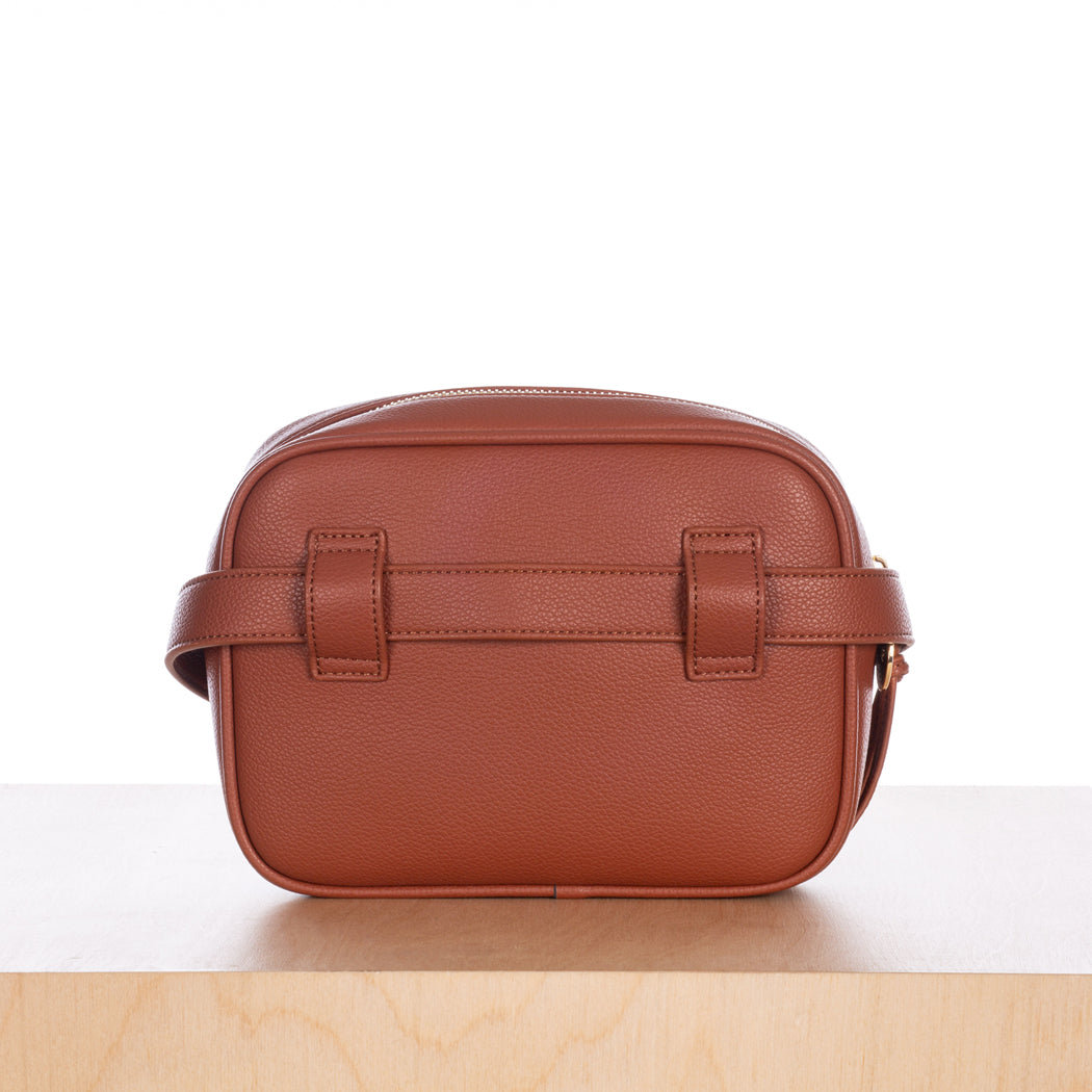 Belt Bag – Walnut Pebble with Gold Hardware