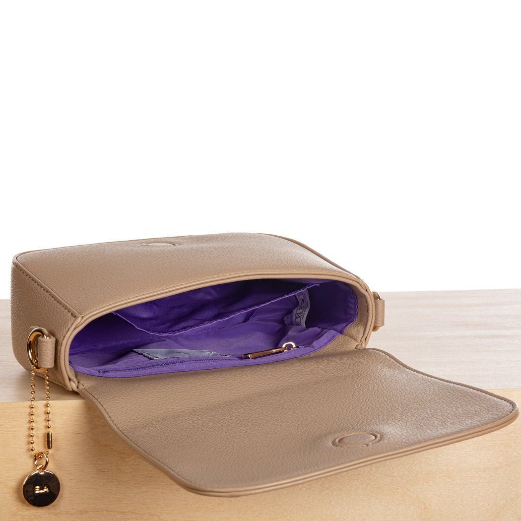 Compact Satchel - Beige Pebble