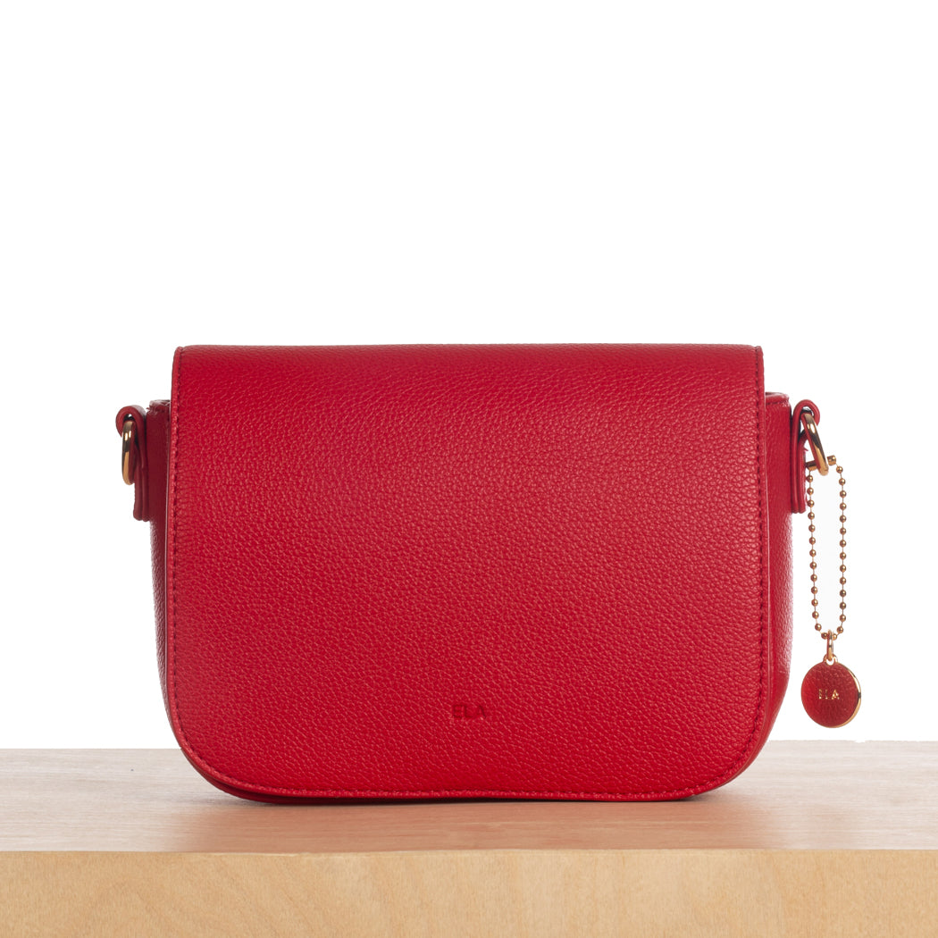 Compact Satchel - Red Pebble