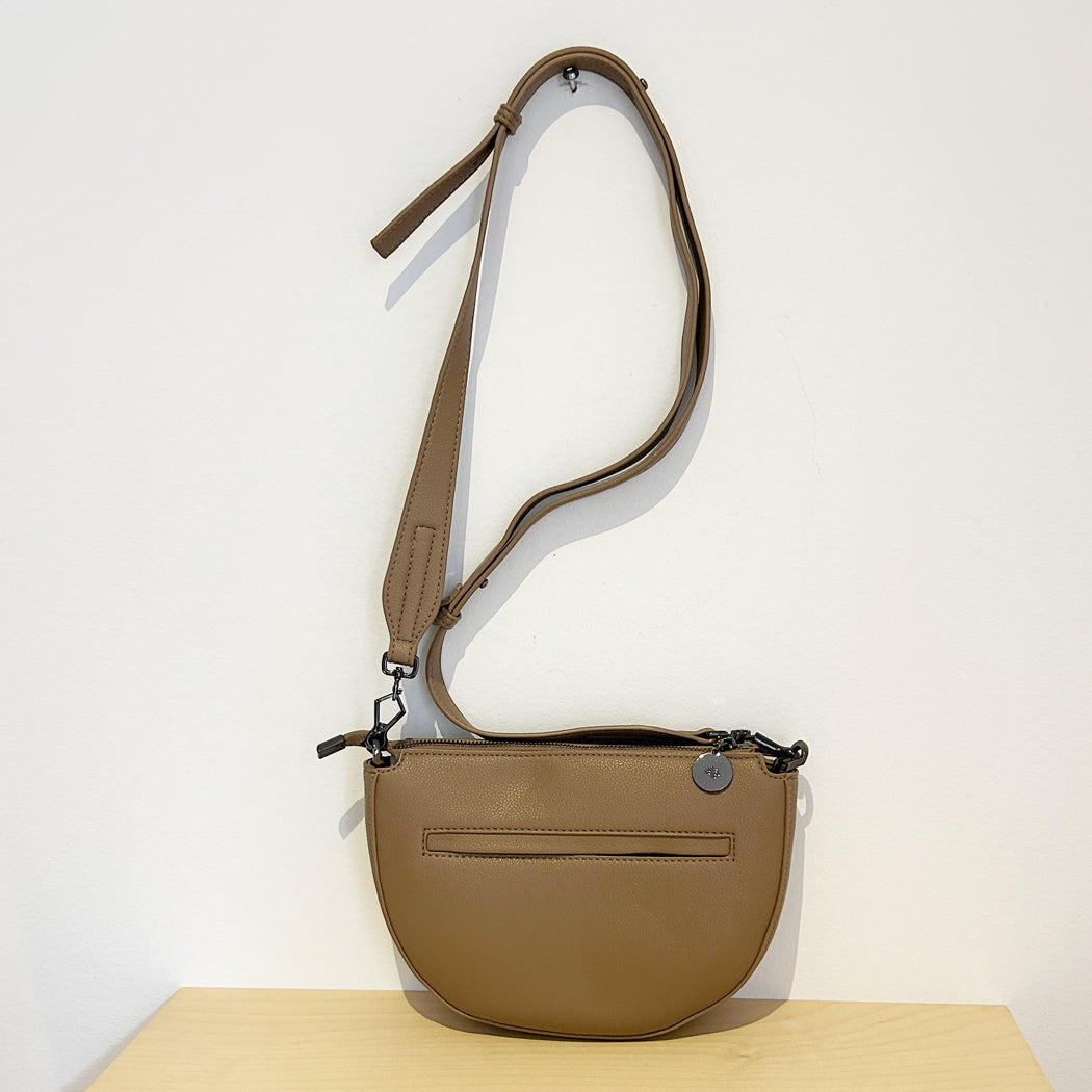 Crescent Bag with zip closure - Khaki Sample Sale