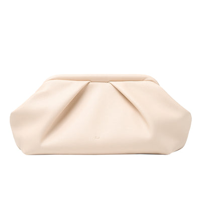 Frame Clutch – Ecru Pebble