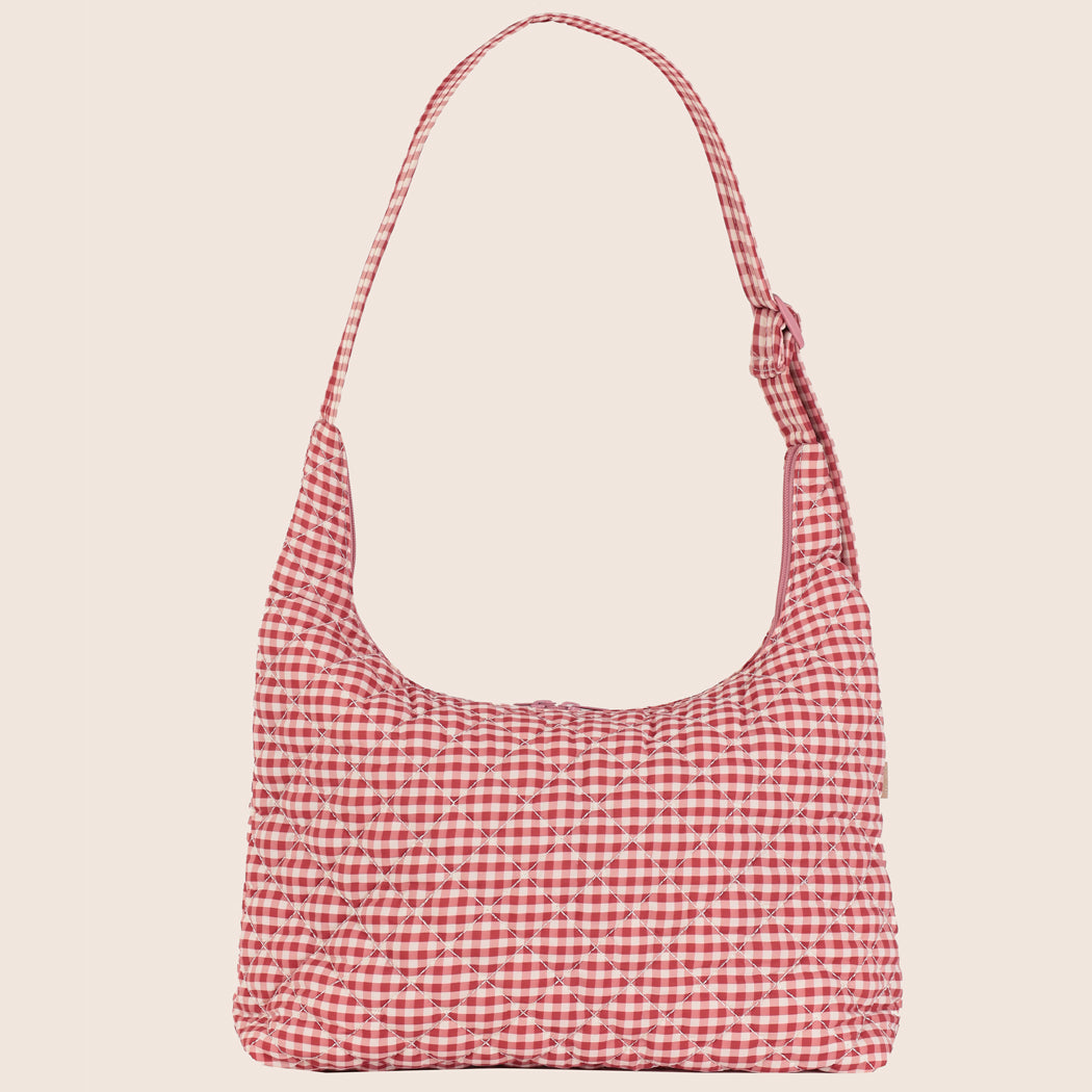 ela x Jillian Harris - Oversized Crossbody Bag - Red Gingham Print