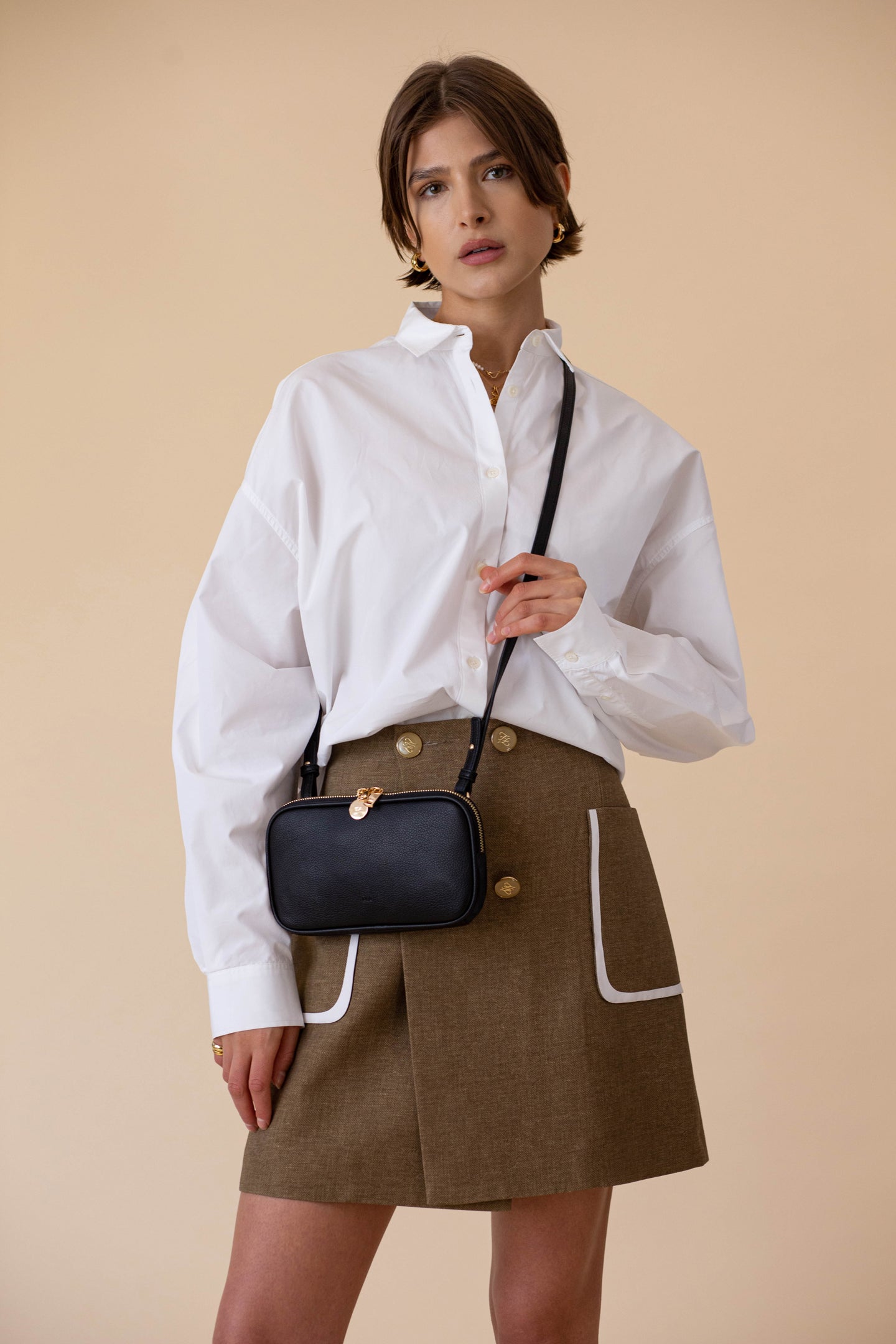 Willow Phone Case Bag - Almond Pebble