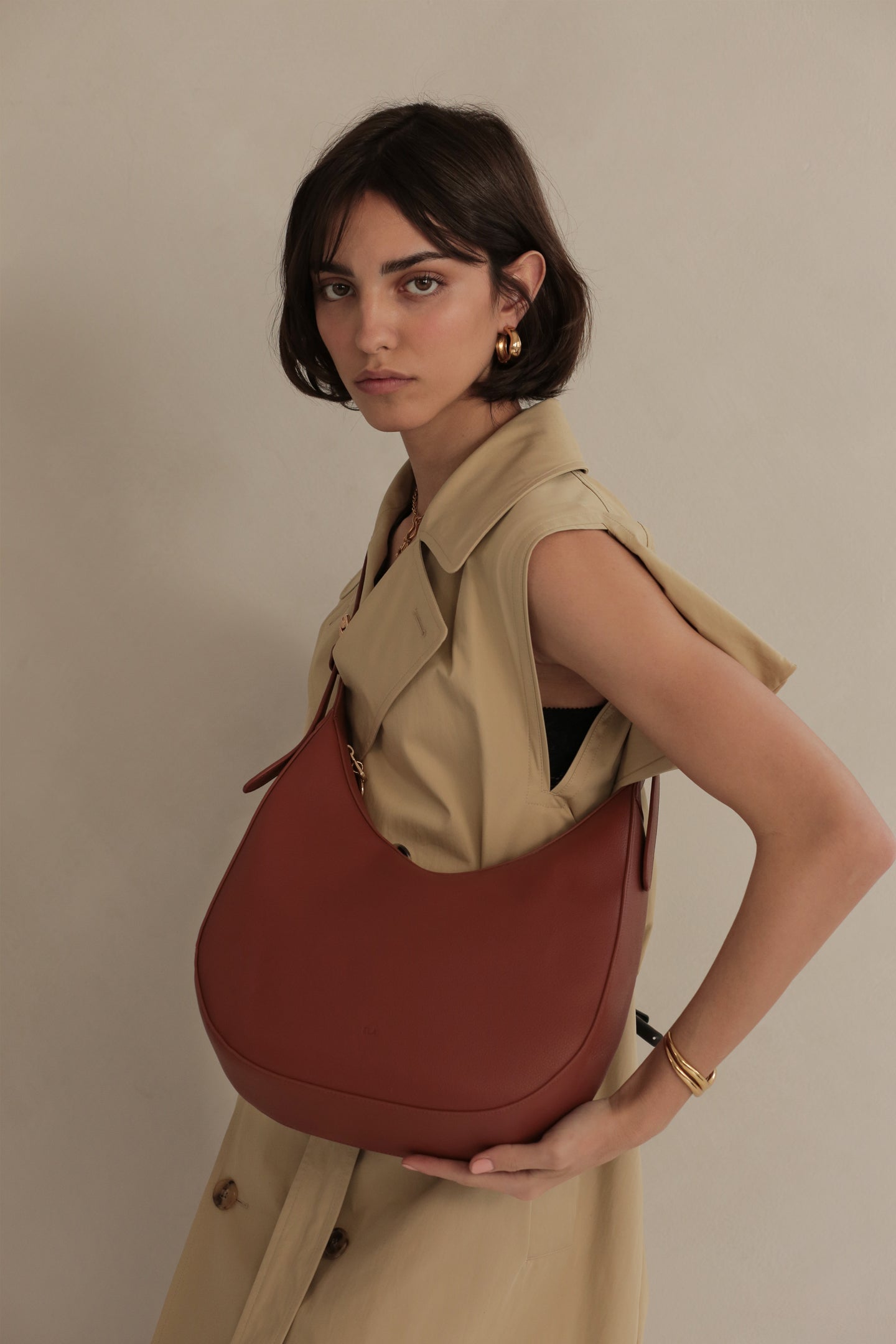 Hobo Bag – Walnut Pebble