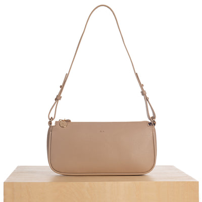Fayette Shoulder Bag - Beige Pebble