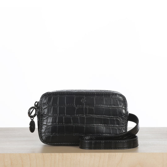 Micro Belt Bag – Black Croc SM