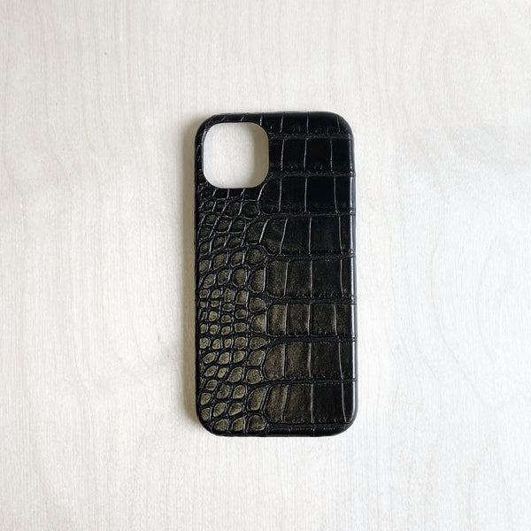 Phone Case Black Croc in various sizes (No Monogramming) Sample Sale
