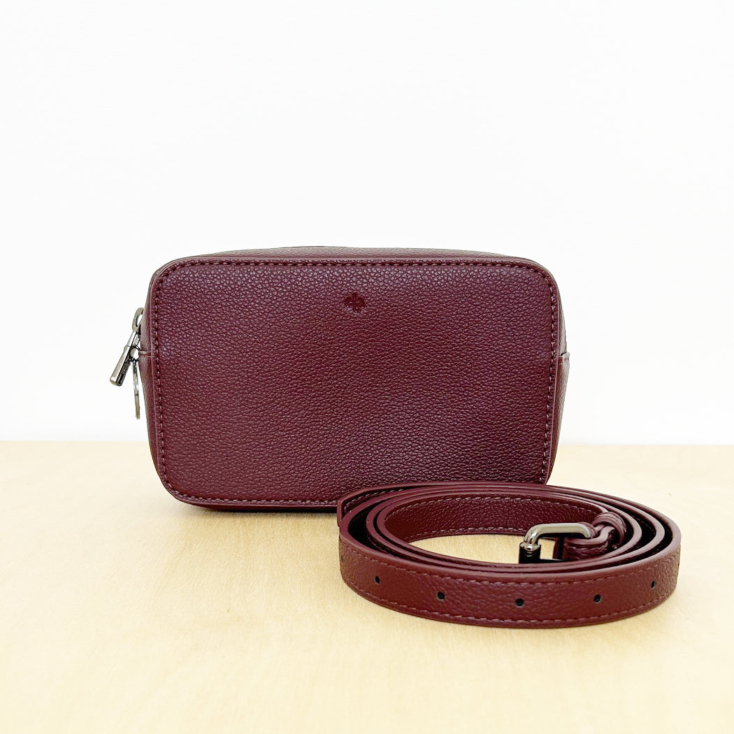 Micro Belt Bag – Burgundy Sample Sale -S/M