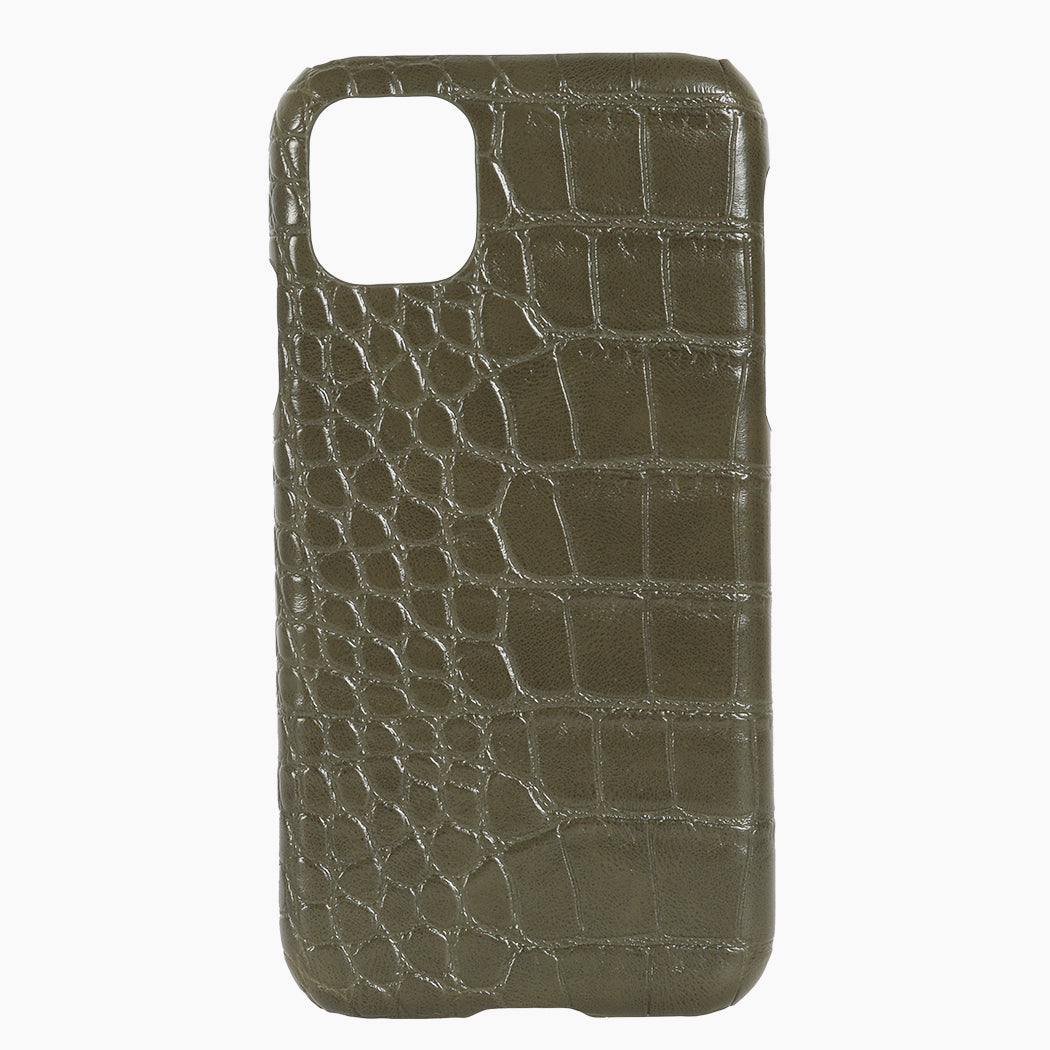 Phone Case Khaki Croc Hot Stamped (Monogramming included in price)