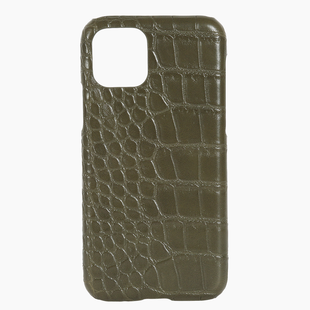 Phone Case Khaki Croc Hot Stamped (Monogramming included in price)