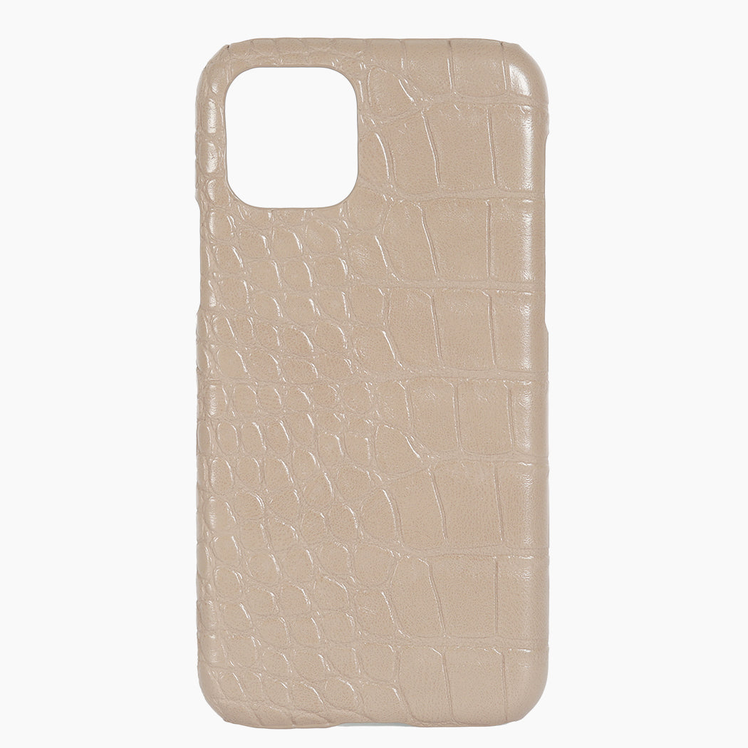 Phone Case Taupe Croc Hot Stamped (Monogramming included in price)