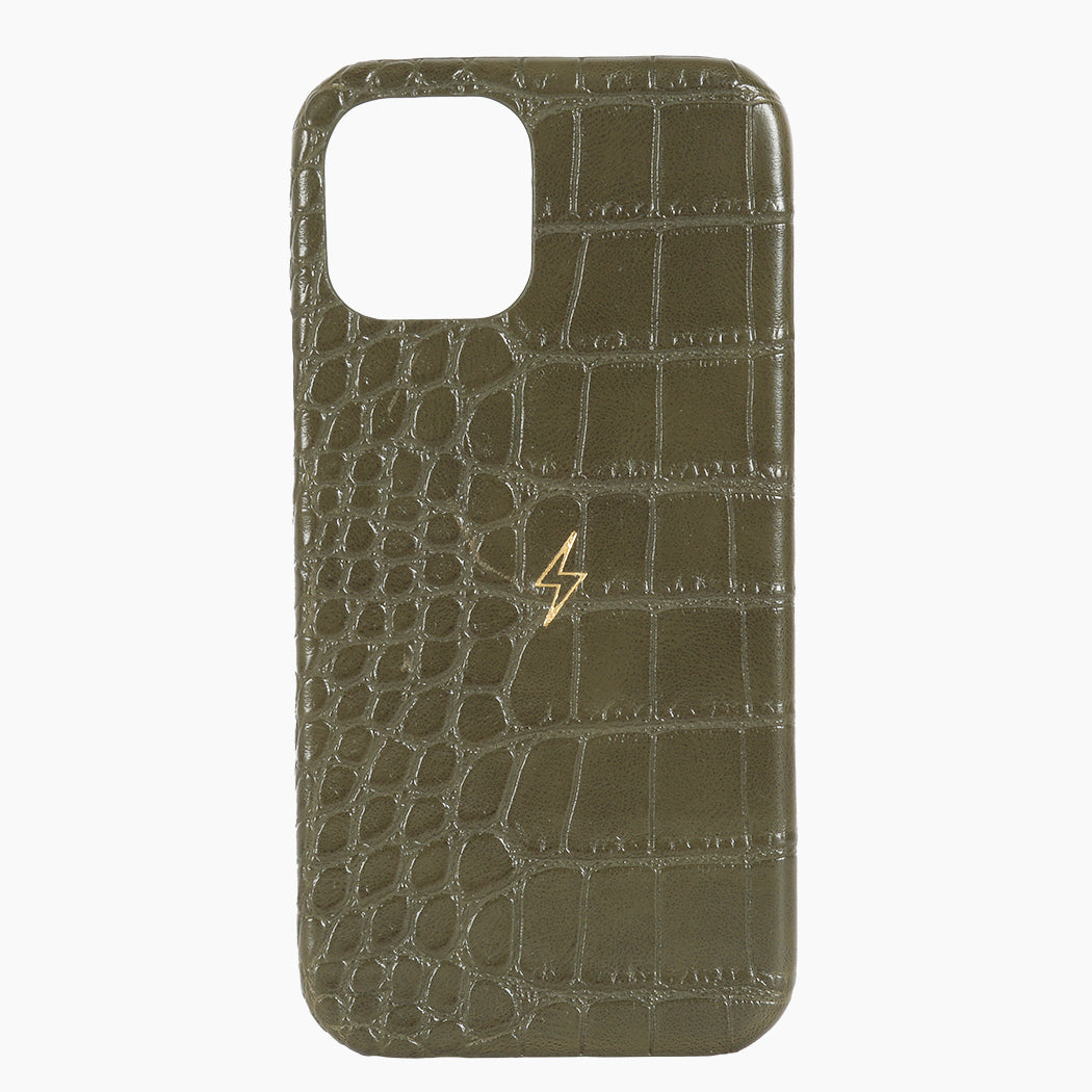 Phone Case Khaki Croc Hot Stamped (Monogramming included in price)