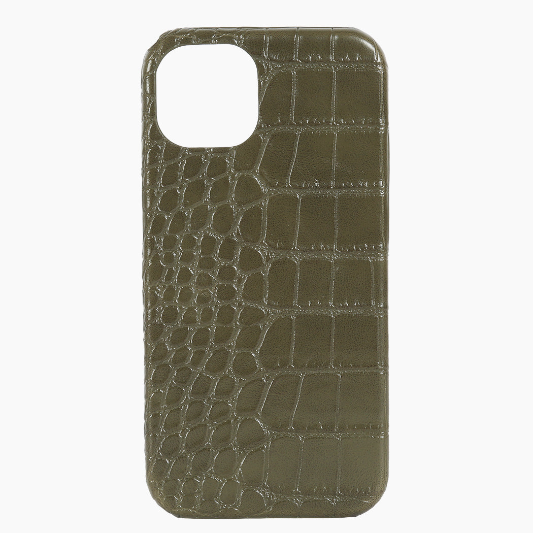 Phone Case Khaki Croc Hot Stamped (Monogramming included in price)