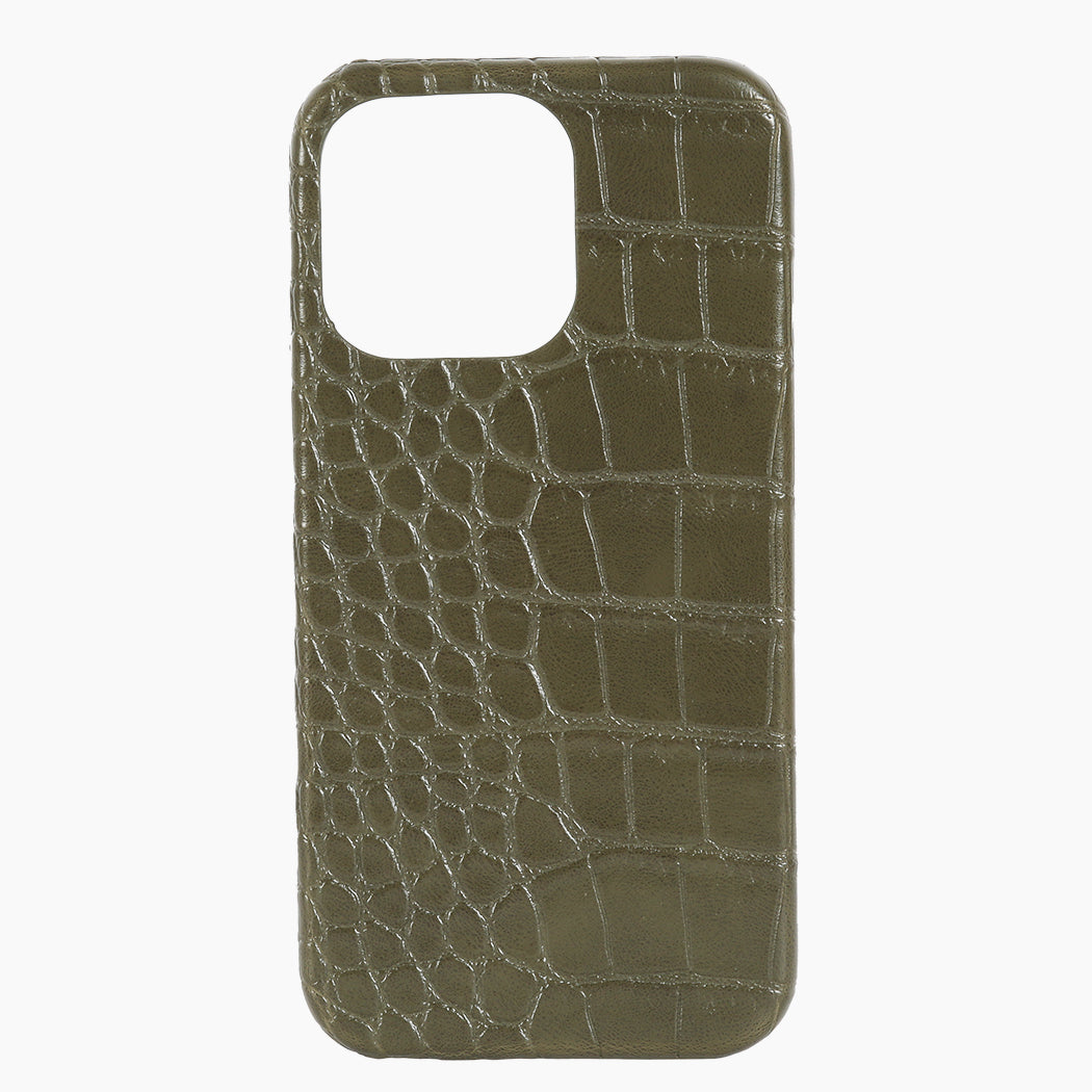 Phone Case Khaki Croc Hot Stamped (Monogramming included in price)